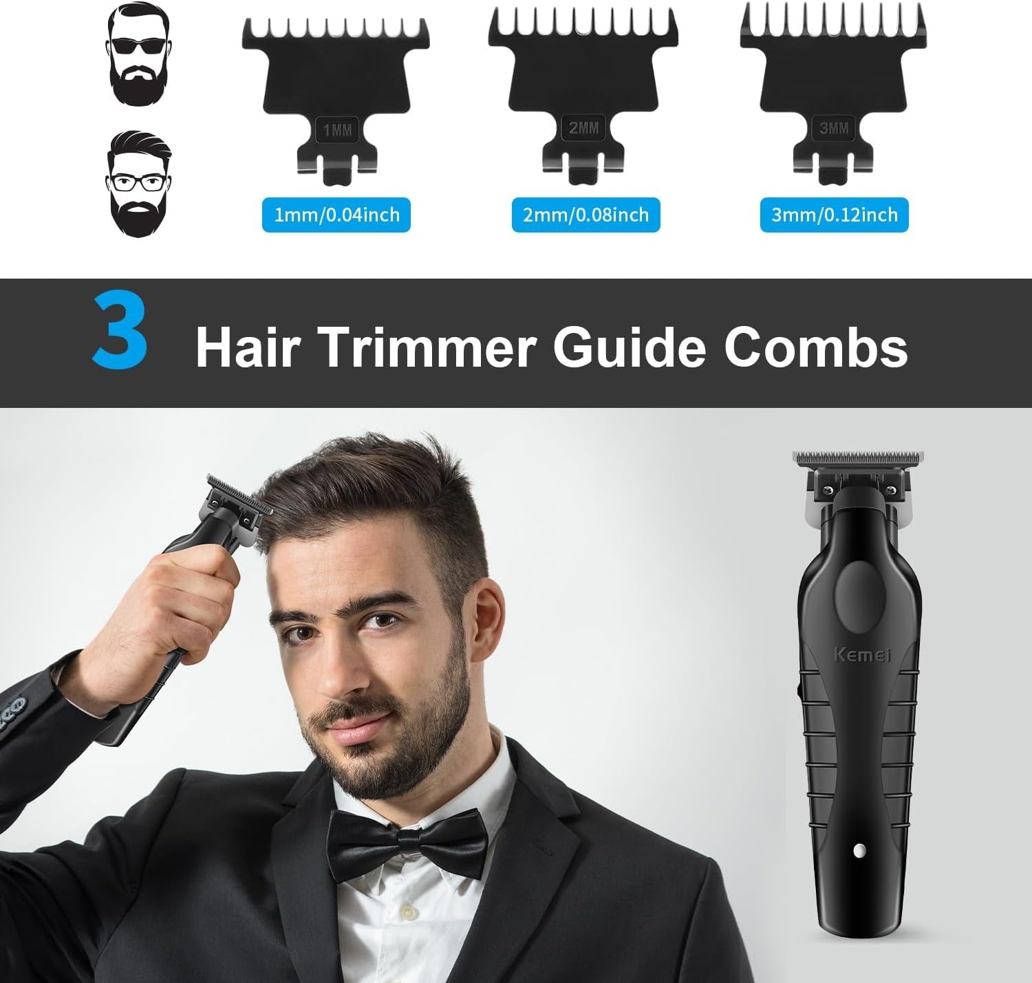 KEMEI 2299 Professional Trimmer for Men – Precision Grooming Made Easy