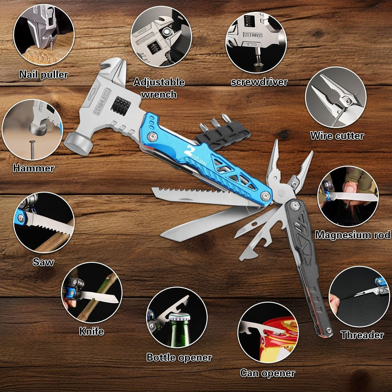 Upgraded 18 in 1 Multitool,Professional Stainless Steel